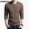 COODRONY Sweater Men Casual V-Neck Pullover
