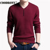 COODRONY Sweater Men Casual V-Neck Pullover